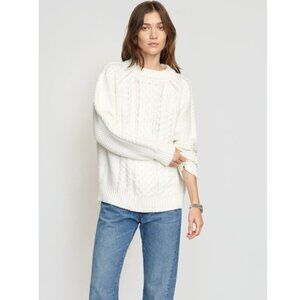 Brady Chunky Cable Knit Sweater Size Small. Cream